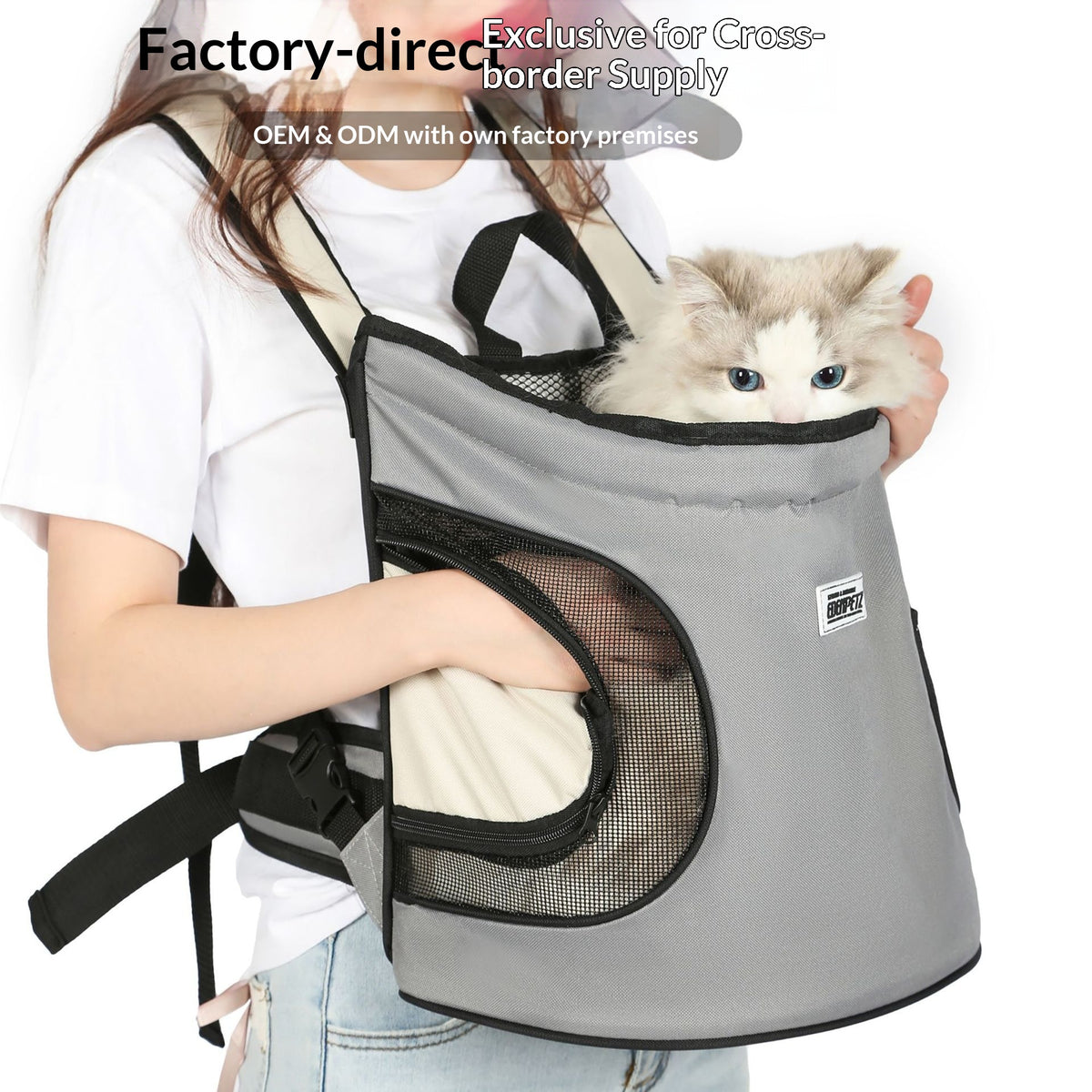 Sac à dos d'épaules pour animaux de compagnie