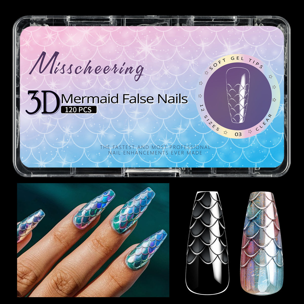 Épaisseur 3D Long Conseil de façonnage des ongles