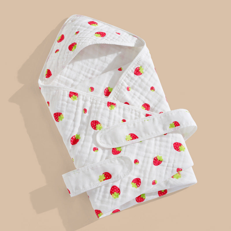 Cotton Gauze Couverture à capuchon garder chaud