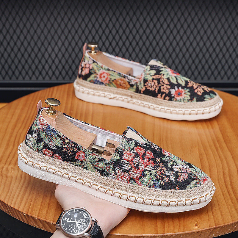 Chaussures Casual Fisherman brodées avec des motifs floraux