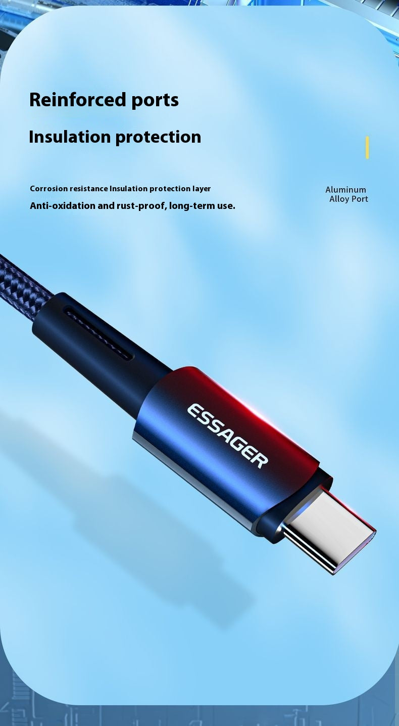 Câble de données à charge rapide PD100W pour téléphone portable Typec Chargement rapide