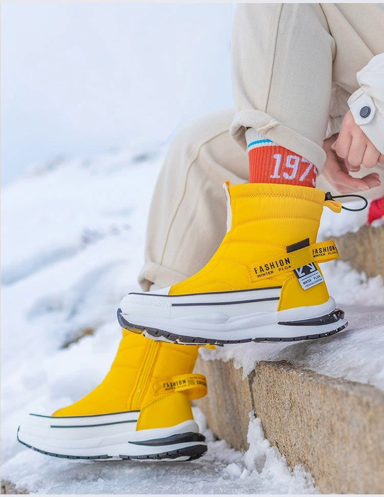 Doublure de laine d'hiver Waterproof Chaussures de coton Casual Hommes