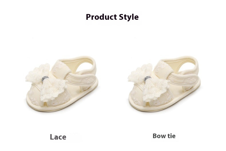 Bébé Anti-give A Kick Chaussures pour tout-petits Sandales Dentelle Bow
