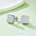S925 Argent Sterling 218pcs D Couleur VVS1 Moissanite Boucles d'oreilles 3D Cube 2g Vis Hypoall