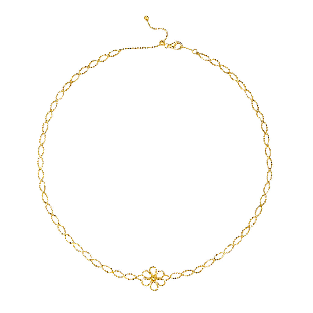 S925 Collier de fleur en argent sterling pour femmes