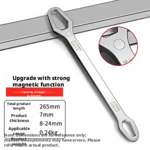 Clé multi-usage blanc-8 - 24mm-6mm d'épaisseur-1 pièce
