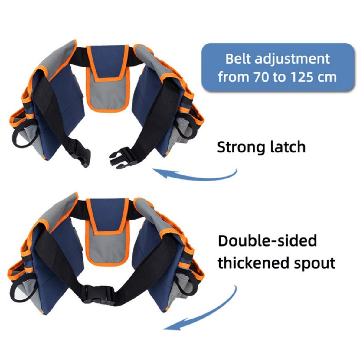 Double tool Ceinture Pouch 12 Pocket Heavy Duty Joiners Carpenter Builders Nails UK