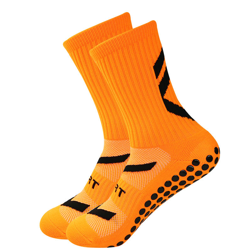 Chaussettes de sport antidérapantes épaissies de football moyen