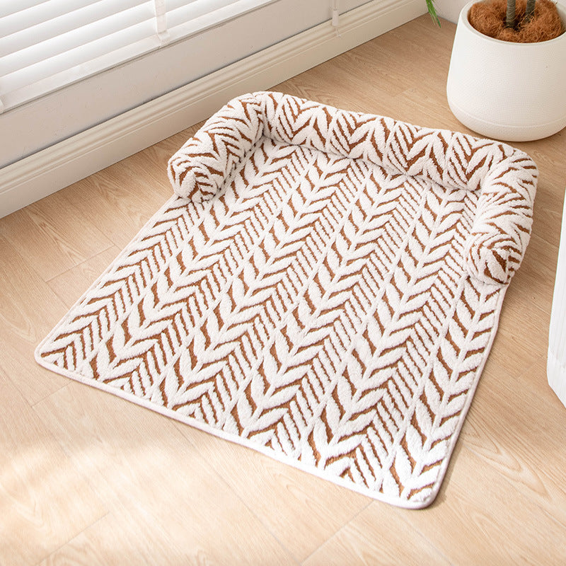 Calmer les tapis de lit pour chien avec le cou et le soutien de la tête