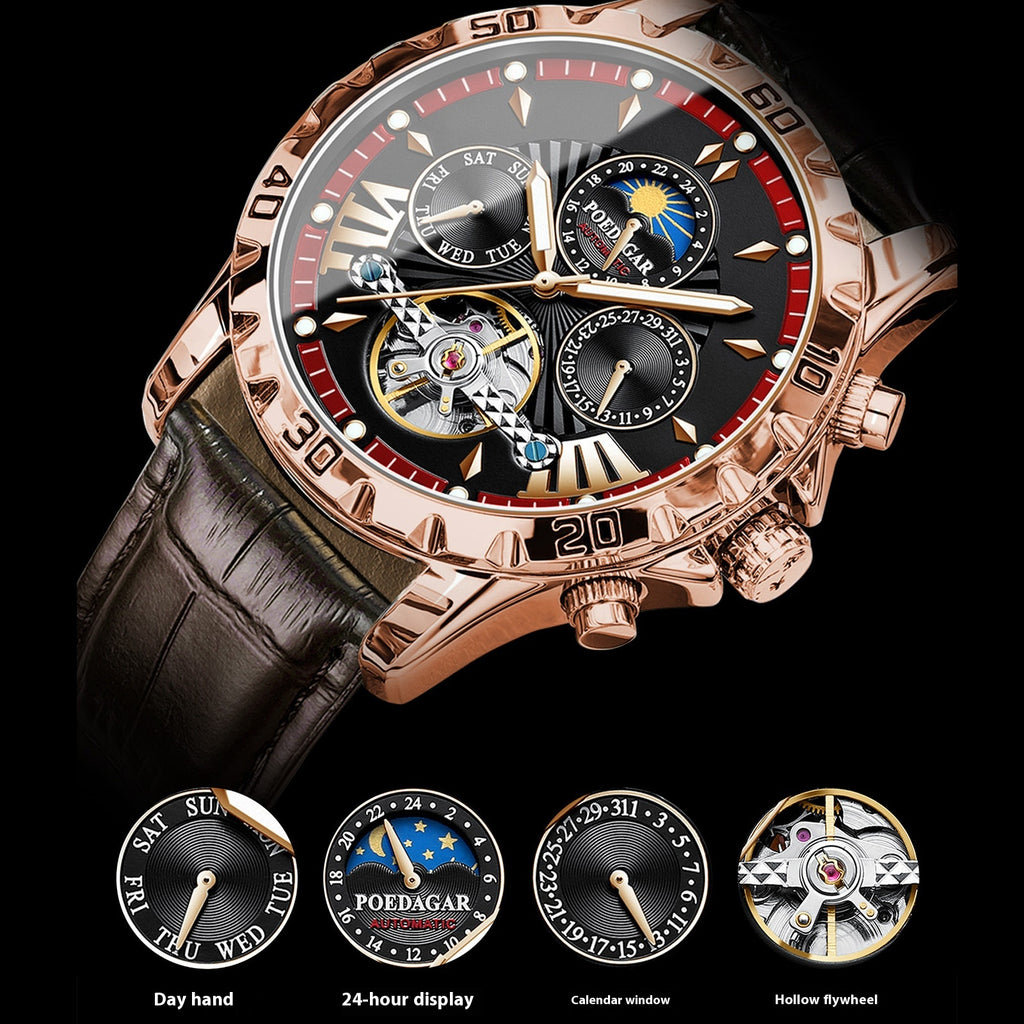 Machinerie automatique de luxe de montre pour hommes