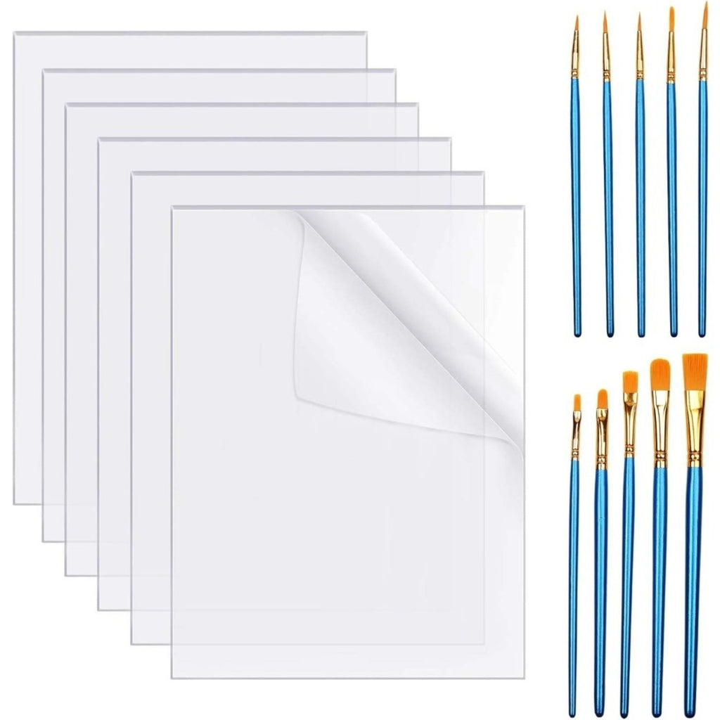 Set acrylique transparent 6 pièces