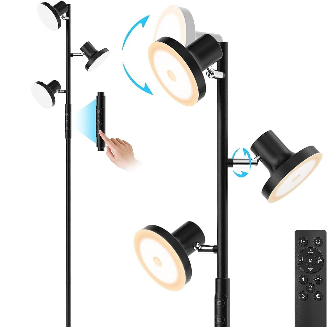 Salon chambre étude Workbench réglable lampe de sol LED télécommande rotatif