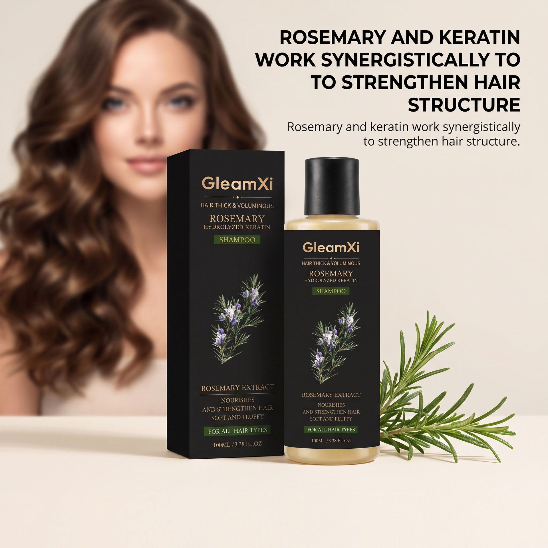 Shampooing de romarin nettoyant doux