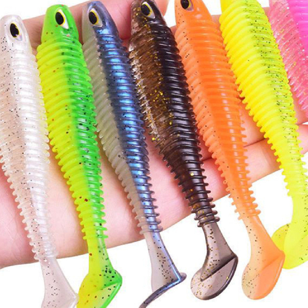 Luya Big T-tail Soft Fish Bait with Jig Head