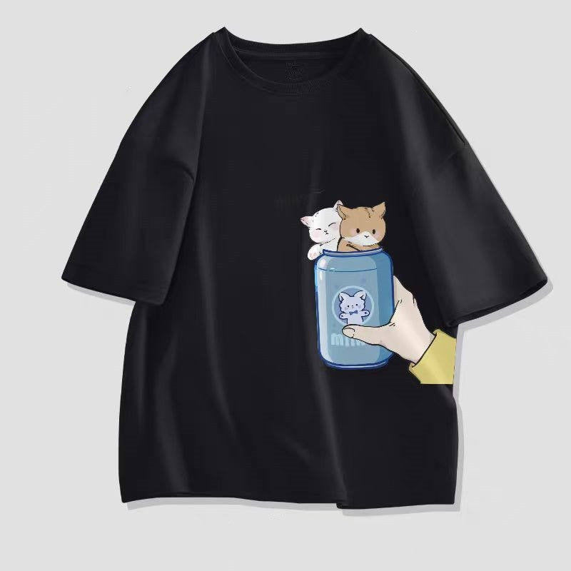 Hommes Hong Kong Style tendance manches courtes T-shirt pour l'été