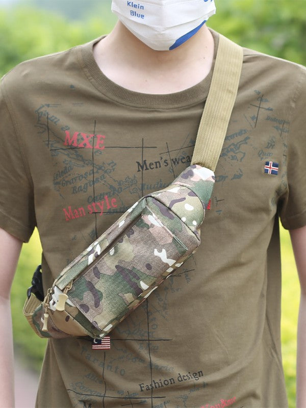 Sac de taille homme Sac de poitrine multifonctionnel Sports Casual