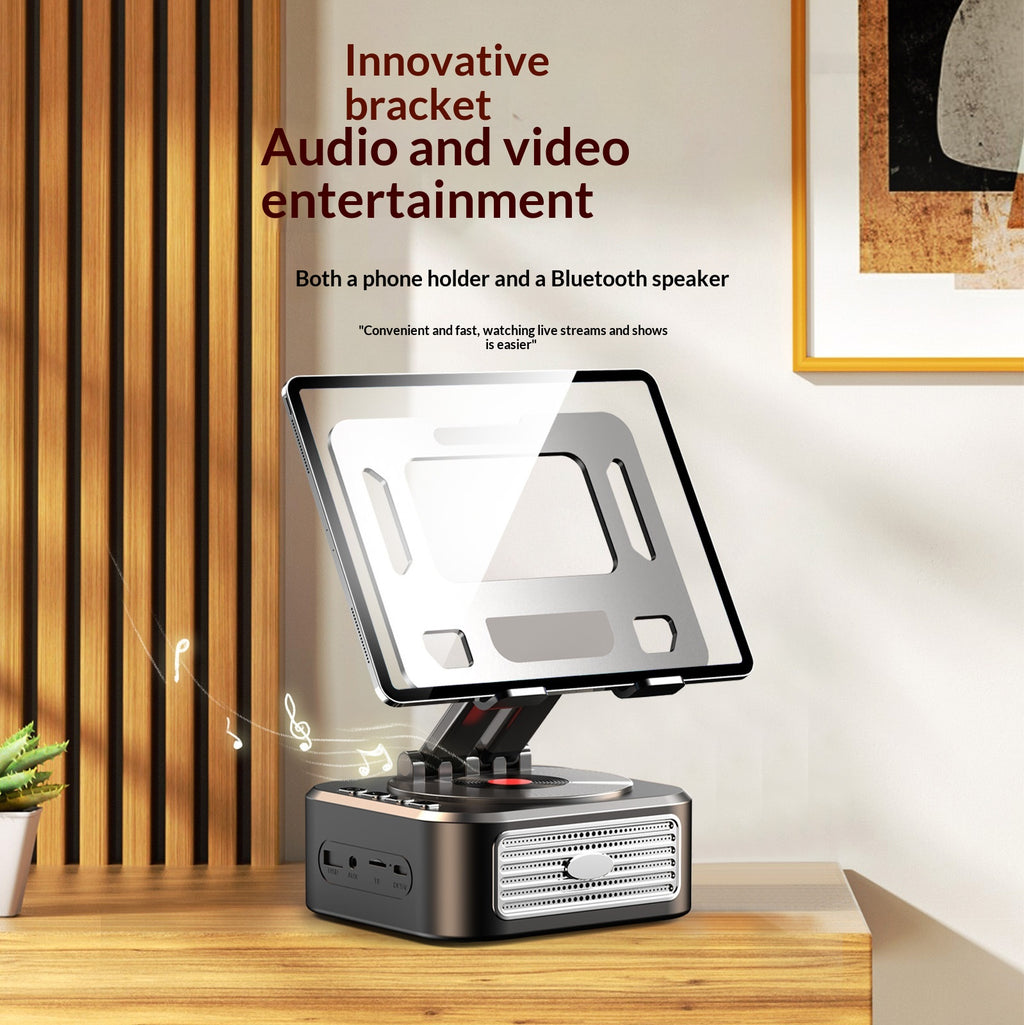 Haut-parleur Bluetooth rotatif pliant Tablette de bureau multifonctionnelle