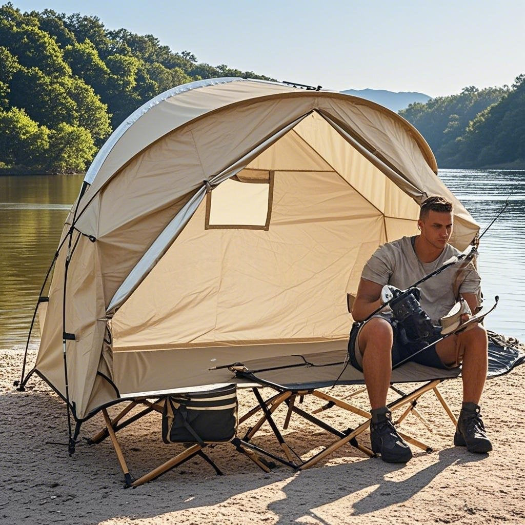Lit de tente de camping à dos pour une personne non inclus