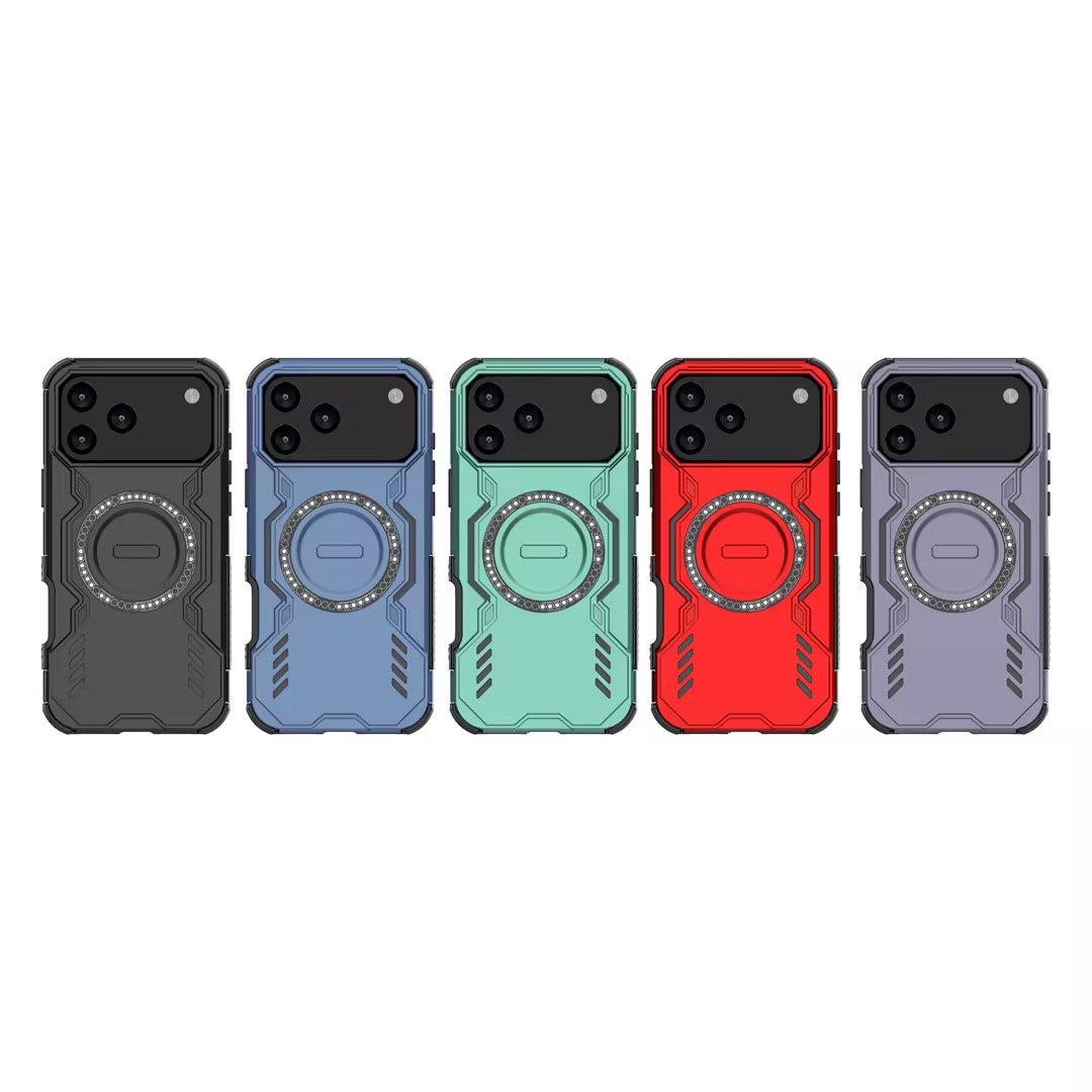 Pour je téléphone 17 Pro housse de téléphone Shockproof Kickstand robuste magnétique