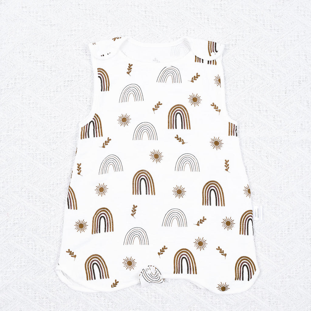 Simple imprimé bébé sans manches coton Gauze sac de couchage