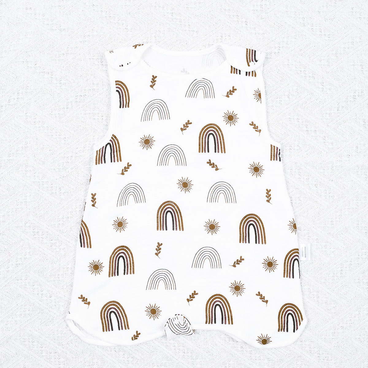 Simple imprimé bébé sans manches coton Gauze sac de couchage