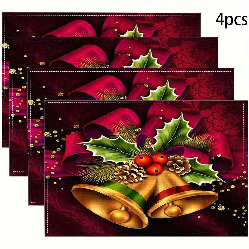 Fête de Noël Placemat Ustensiles de cuisine ménager
