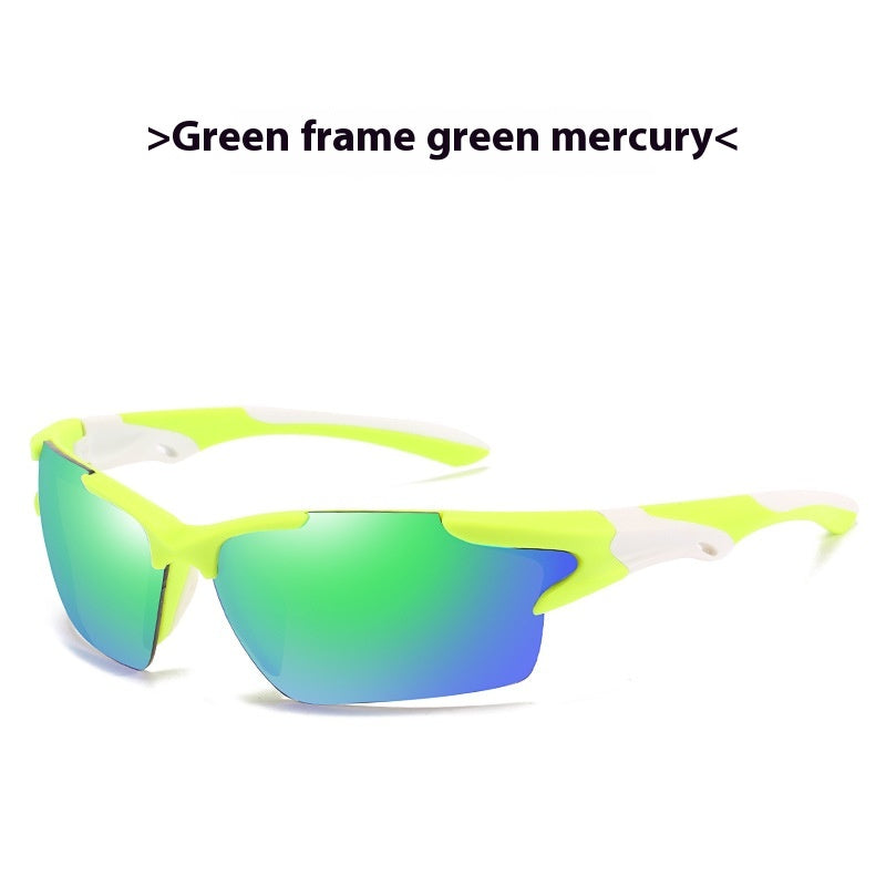 Lunettes de soleil pour hommes et femmes Sports Verres anti-poussières Film coloré Conduite Verres Fishi