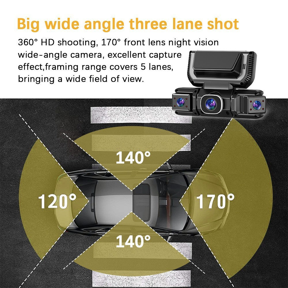 5G WiFi Dash Cam 4 Channel 360 Avant Arrière Intérieur DashCam