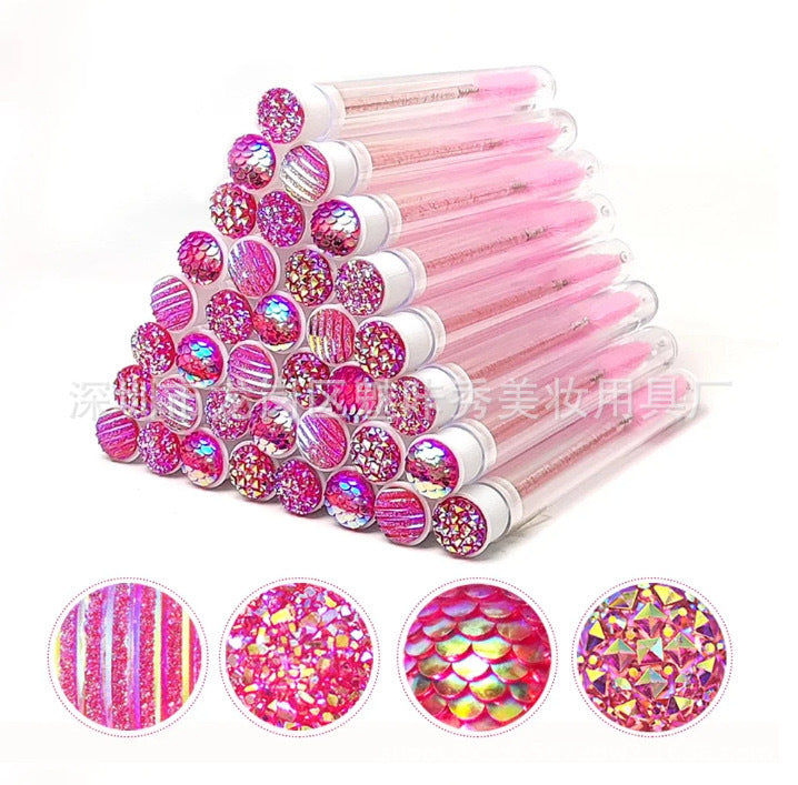 10 - 50 PCs jetables cils et brosses Mascara Diamond Lash Spoolie Wands pour maquillage