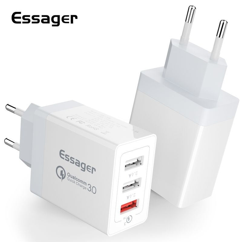 Chargeur de téléphone portable USB à trois ports 30WQC30