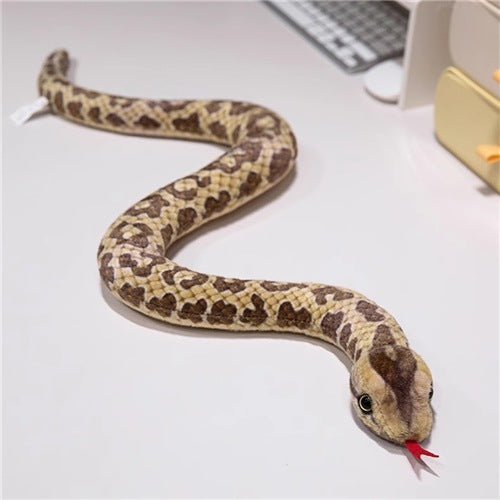 Jouet en peluche pour enfants imprimé et teint Crooked modèle Python