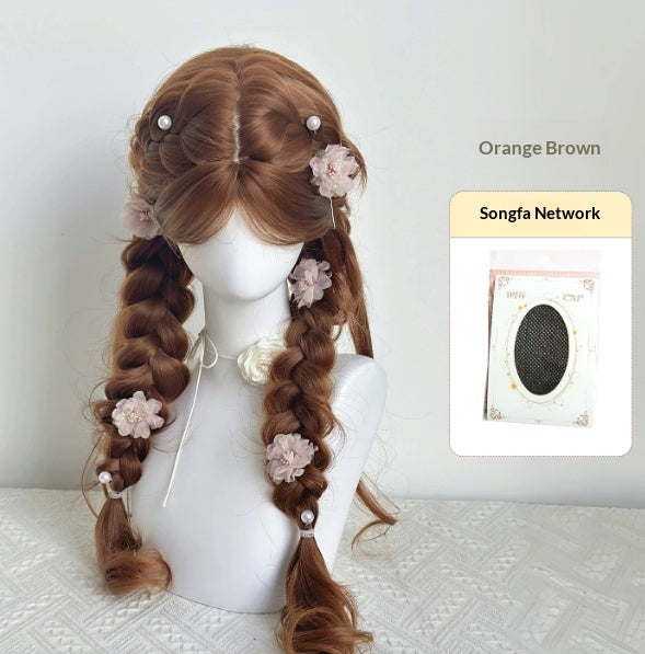 Huit caractères Long Wavy Cheveux Personnalisables Double Pigtails