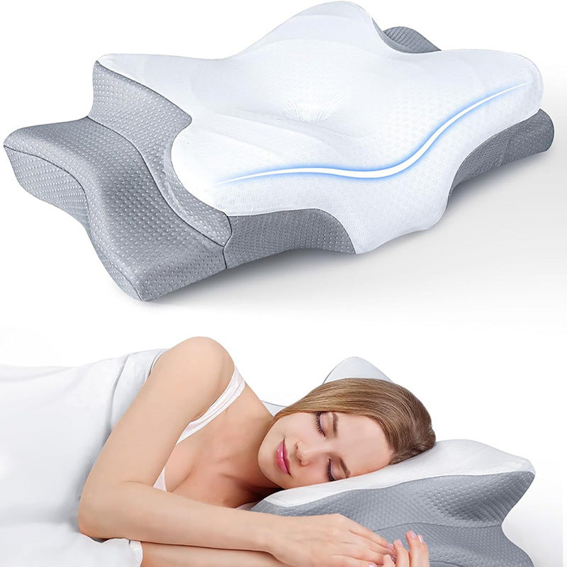 Oreiller contourné pour le soutien des épines cervicales Sommeil profond et relief de pression pour le côté S
