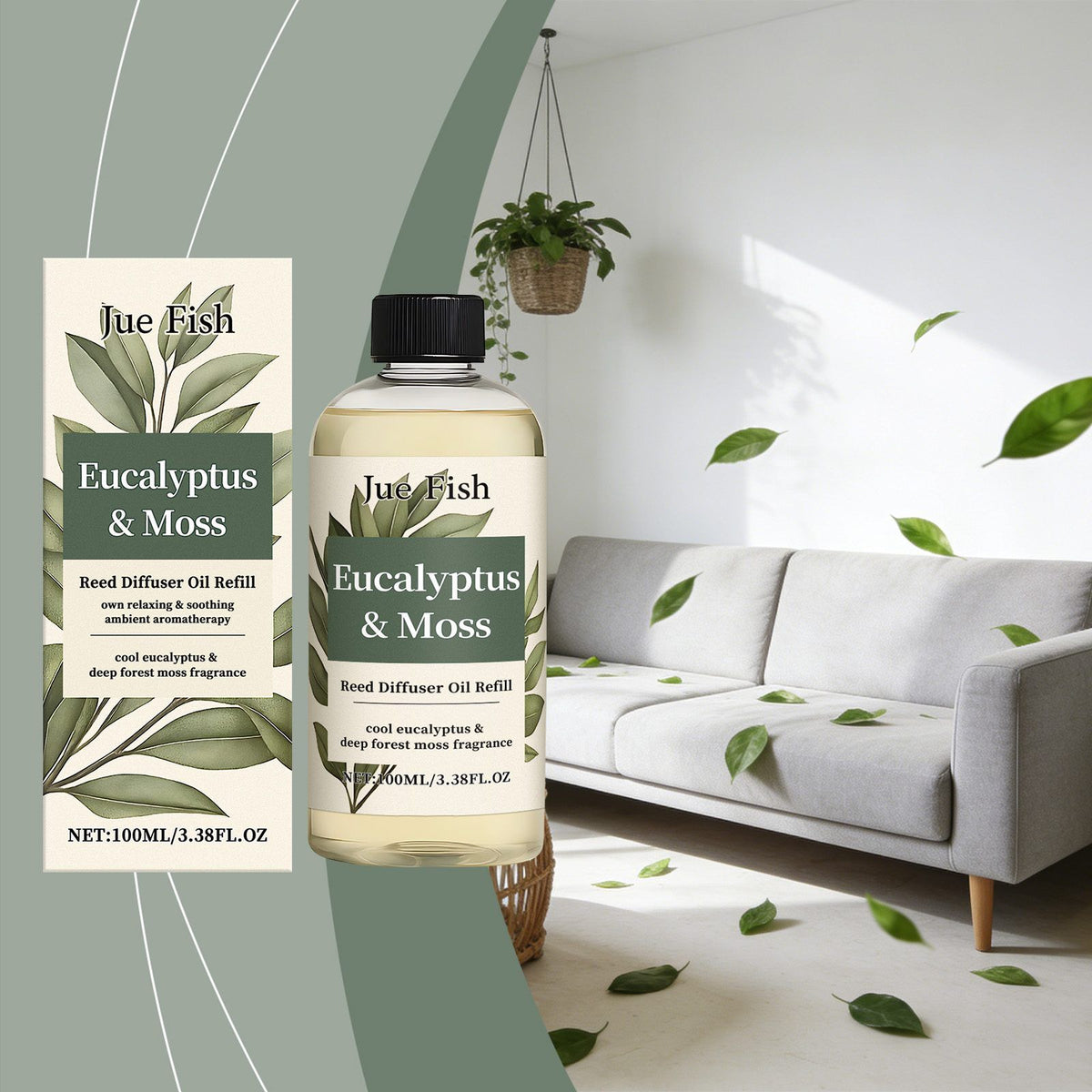 JUE FISH Eucalyptus Moss Home Huile de parfum