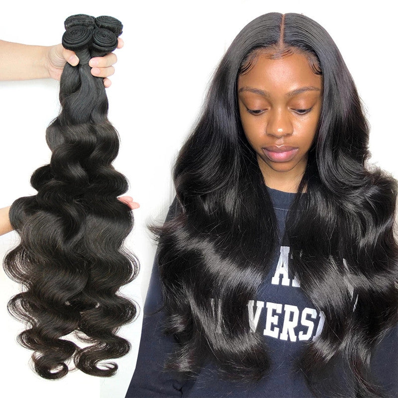 Solid Couleur Simple Artificial Wave Long Hair Extension