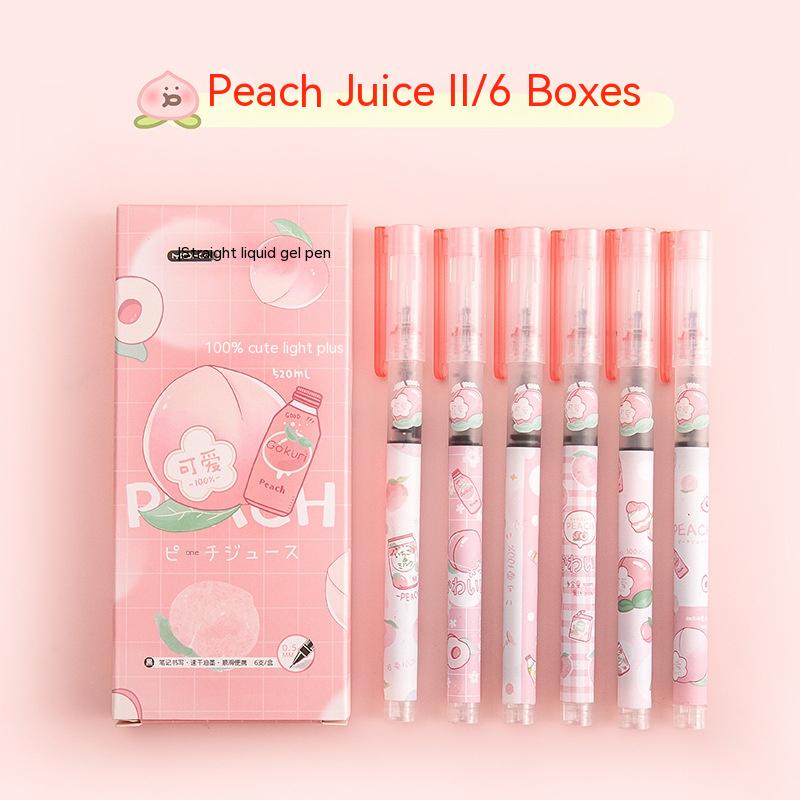 Stylo à gel à séchage rapide en boîte de dessin animé droit-liquide