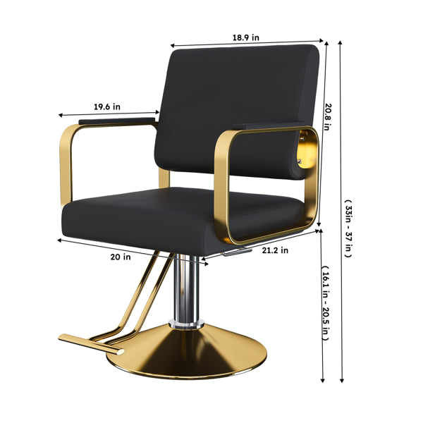 Chaise Hydraulique Salon - Chaise Styliste de Barber pivotante à 360° avec pompe