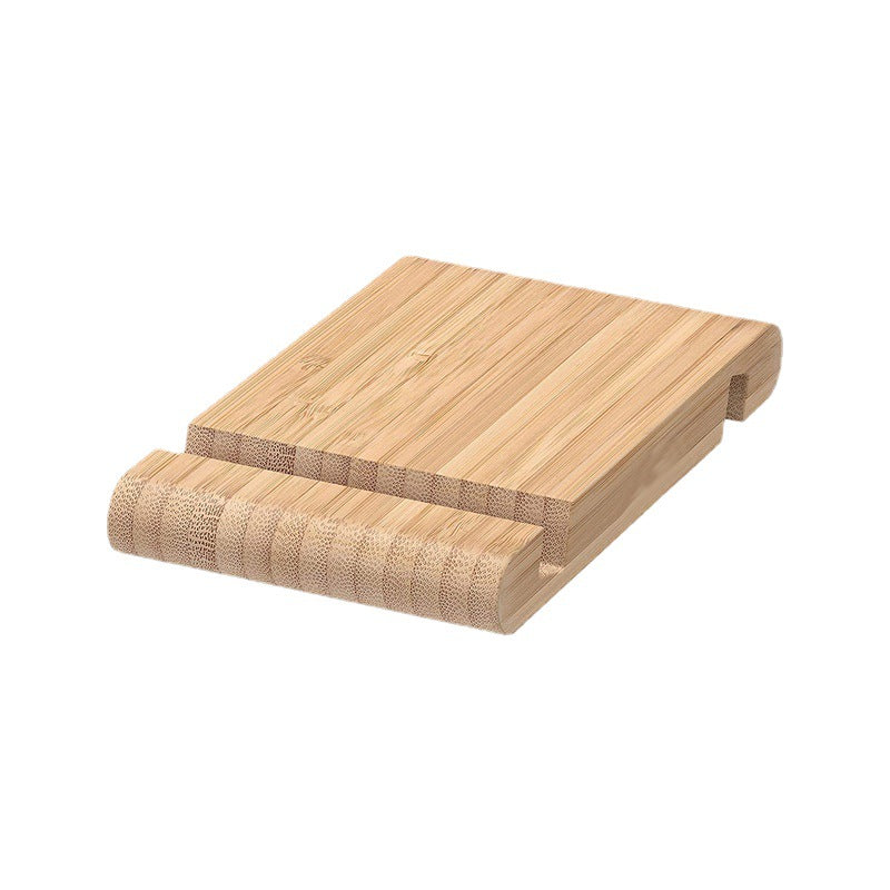 Bambou Support de téléphone mobile Double fente couleur bois