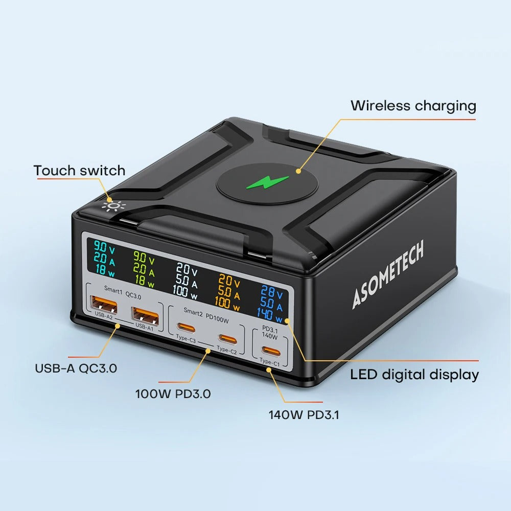 Chargeur Nitride Gallium PD Chargeur de téléphone portable multiports USB30