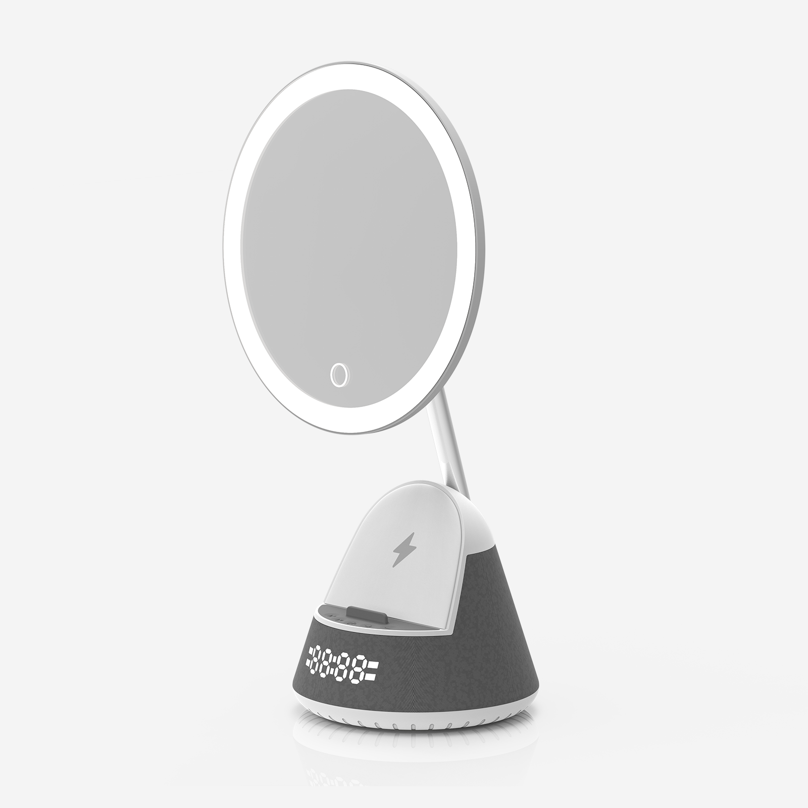 KP-856 Smart Magnetic Makeup Mirror avec charge sans fil et éclairage de remplissage Outp