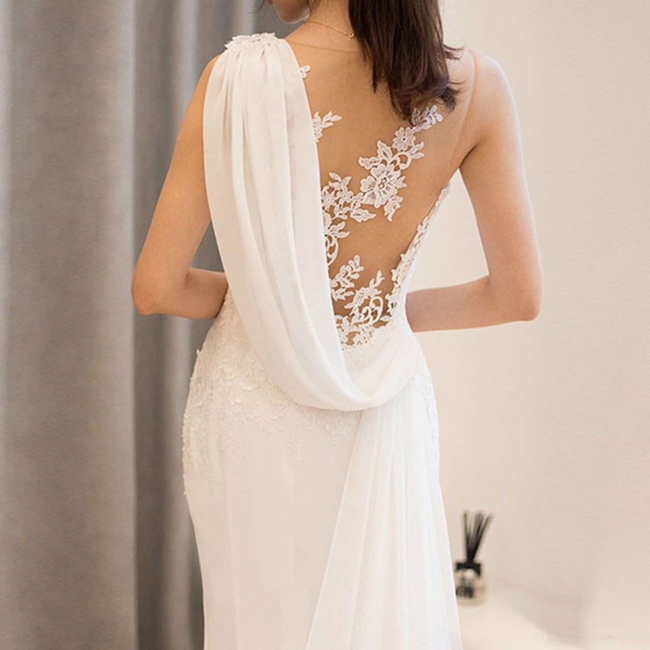 Rêve mi-saison Voir-à travers Super Fée Robe de Mariage Lumière