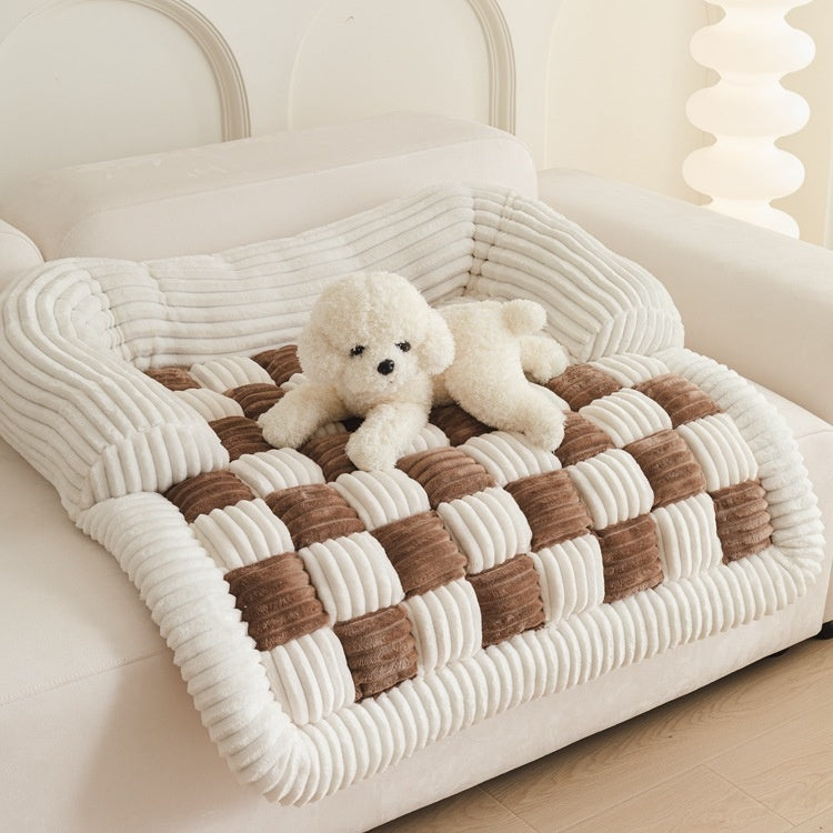 Chessboard animal Grille Kennel Pad Automne et Winter Warm Square