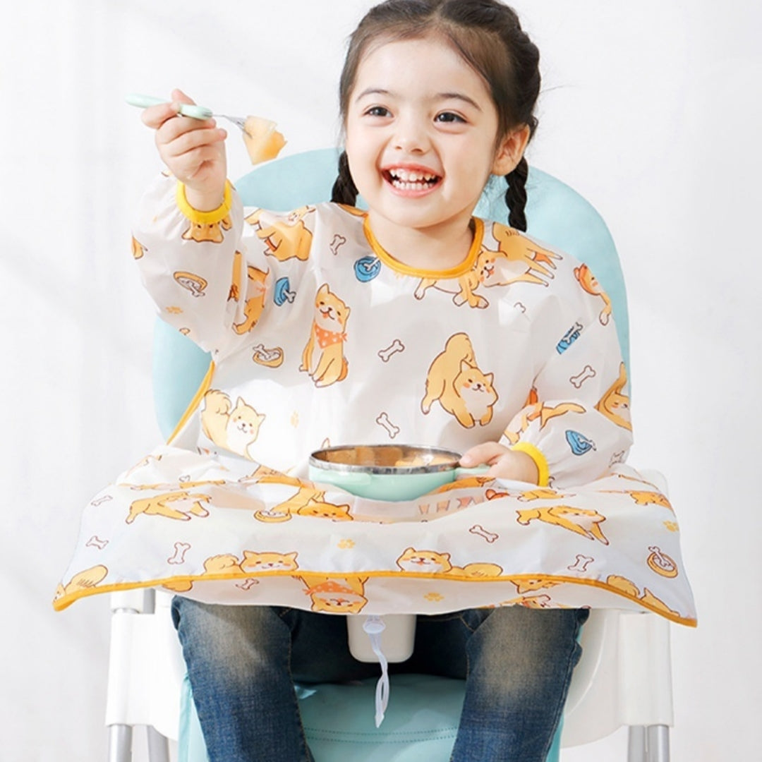 Chaise de salle à manger survêtements bébé mangeant de l'eau de bavoir et de la dirt résistant aux aliments pour bébés Tablier Detachab