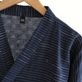Été Jacquard Gauze coton Kimono mince maison peignoir simple