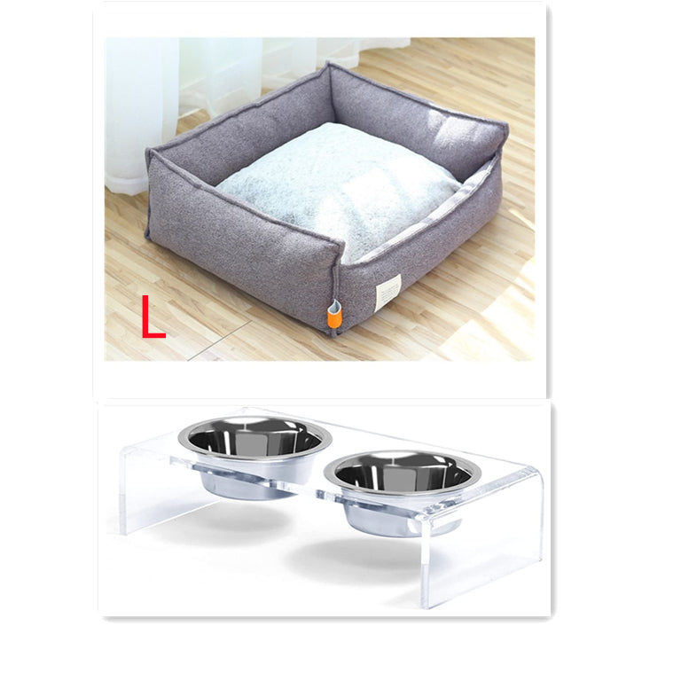 Chien Acrylique et Chats Pet Feeder Petit Chat Chien Feeding Rack