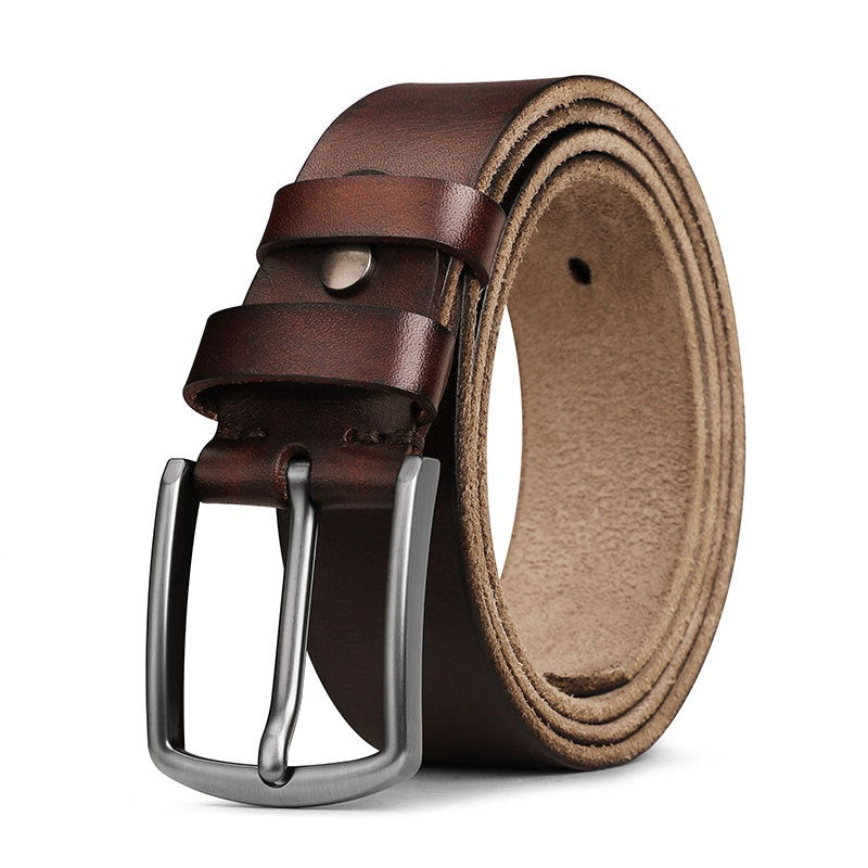 Ceinture en cuir d'alliage de première couche pour hommes