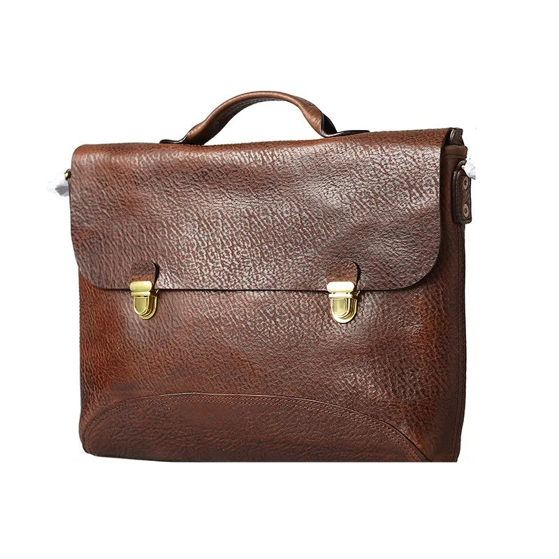 Sac à main retro en cuir véritable pour homme