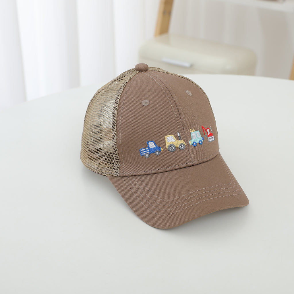 Style pour enfants Brodé à quatre roues Respirant Semi-netté Extérieur Cool and Comfort