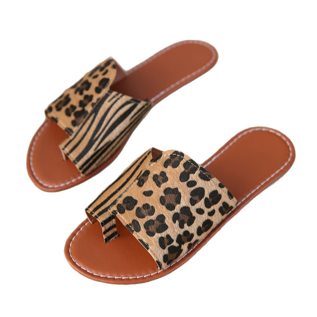 Sandales plates à bout ouvert pour femmes
