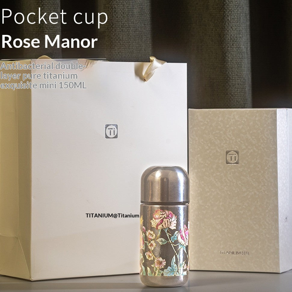 Women's mini pure titanium insulated cup
